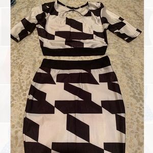 Skirt with matching crop top